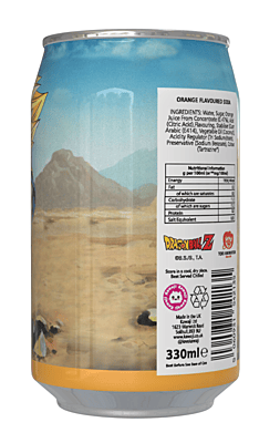 Dragon Ball Z Goku Orange Flavour Soda Can (12 x 330ml) Dragon Ball Z Goku Orange Flavour Soda Can (12 x 330ml)