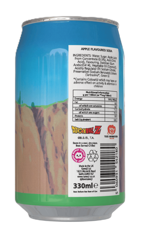 Dragon Ball Z Vegito Apple Flavour Soda Can (12 x 330ml)