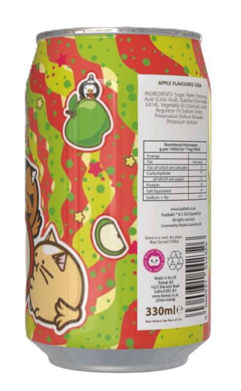 Fuzzballs Apple Flavour Soda Can (12 x 330ml)