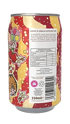 Fuzzballs Cherry Vanilla Flavour Soda Can (12 x 330ml)