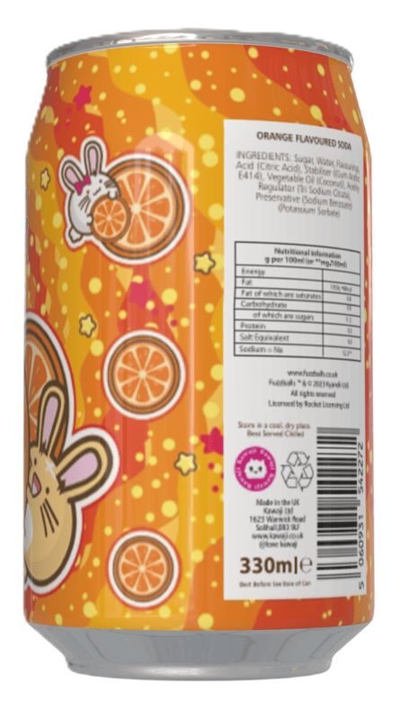 Fuzzballs Orange Flavour Soda Can (12 x 330ml)