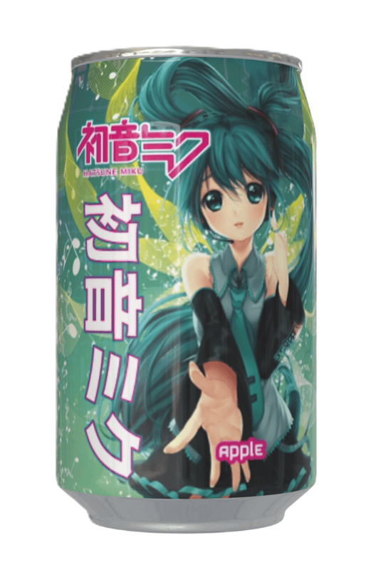 Hatsune Miku Apple Flavour Soda Can (12 x 330ml)