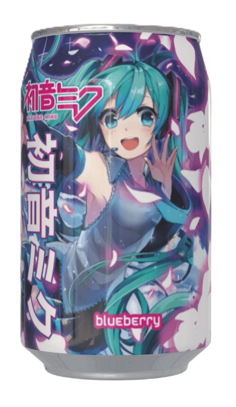 Hatsune Miku Blueberry Flavour Soda Can (12 x 330ml)