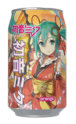 Hatsune Miku Orange Flavour Soda Can (12 x 330ml)