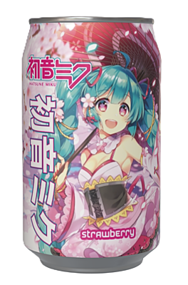 Hatsune Miku Strawberry Flavour Soda Can (12 x 330ml) Hatsune Miku Strawberry Flavour Soda Can (12 x 330ml)