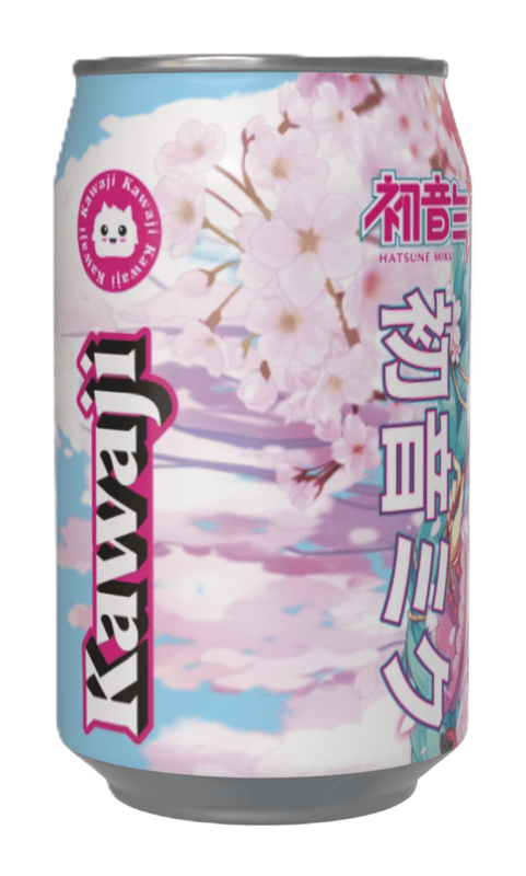 Hatsune Miku Strawberry Flavour Soda Can (12 x 330ml)