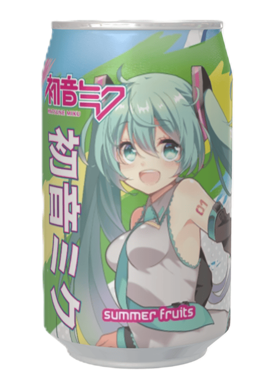 Hatsune Miku Summer Fruits Flavour Soda Can (12 x 330ml)