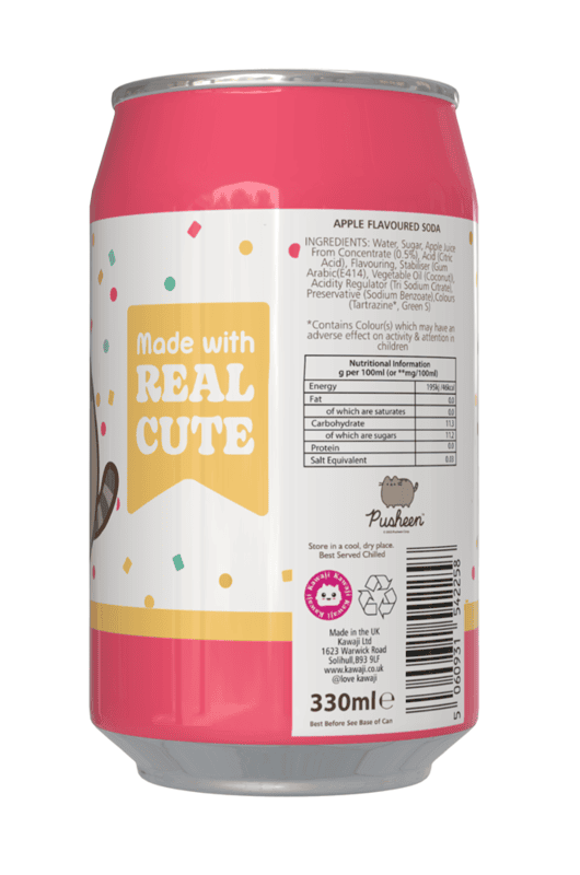 Pusheen Apple Flavour Soda Can (12 x 330ml)