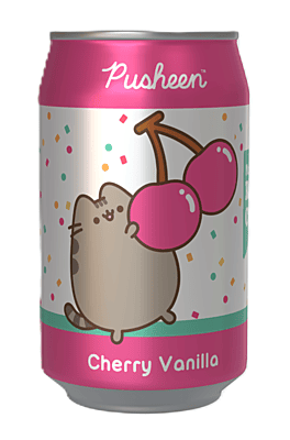 Pusheen Cherry Vanilla Flavour Soda Can (12 x 330ml)