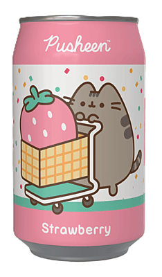 Pusheen Strawberry Flavour Soda Can (12 x 330ml)