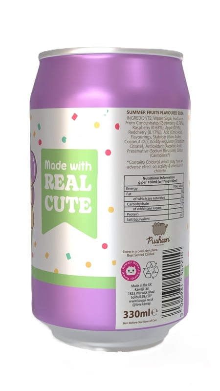 Pusheen Summer Fruits Flavour Soda Can (12 x 330ml)