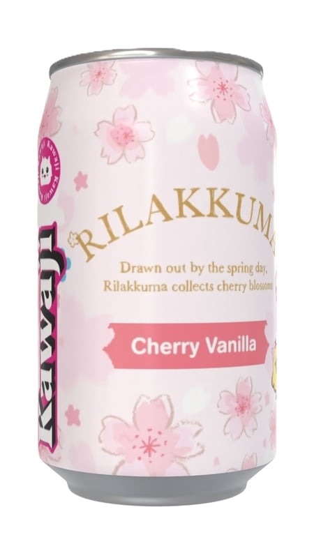 Rilakkuma Cherry Vanilla Flavour Soda Can (12 x 330ml)