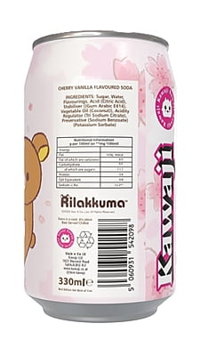 Rilakkuma Cherry Vanilla Flavour Soda Can (12 x 330ml) Rilakkuma Cherry Vanilla Flavour Soda Can (12 x 330ml)