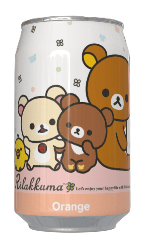 Rilakkuma Orange Flavour Soda Can (12 x 330ml)