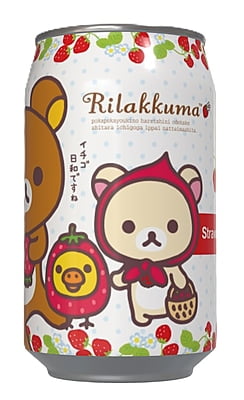 Rilakkuma Strawberry Flavour Soda Can (12 x 330ml)